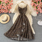 Nettes A-Linie Flora kurzes Kleid Modekleid 402