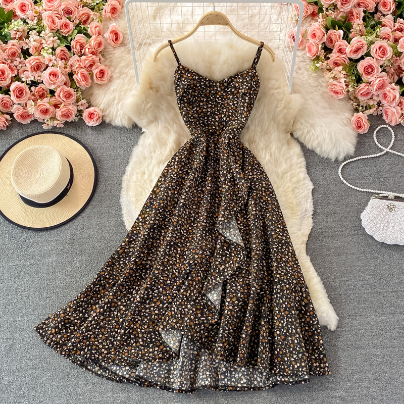 Nettes A-Linie Flora kurzes Kleid Modekleid 402