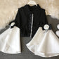 Einzigartiges, schulterfreies, langärmliges Chiffon-Oberteil mit großen, ausgestellten Ärmeln 389