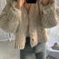 Simple V-neck knitted sweater coat  153