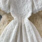 Weiß A-Linie unregelmäßiges Kleid Modekleid 445