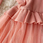 Lovely A line knitted tulle patchwork dress 194