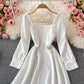 Simple A line long sleeve dress fashion dress  435