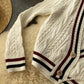 Neuer Stil V-Ausschnitt lockerer Pullover Langarm Pullover Pullover Mantel Frühlings- und Herbstkleidung 158