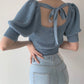 Cute knitted lace up top  310