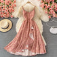 Nettes A-Linie Flora kurzes Kleid Modekleid 402