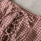 Cute Plaid Short Sleeve Top  301