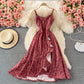 Nettes A-Linie Flora kurzes Kleid Modekleid 402