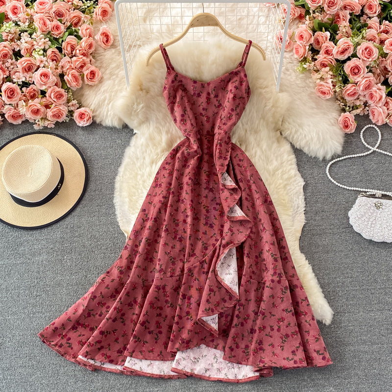 Nettes A-Linie Flora kurzes Kleid Modekleid 402