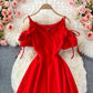Cute A line short dress fashion dress  451