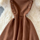 Lovely A line corduroy dress fashion dress  392
