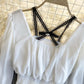 Cute chiffon long sleeve tops  317
