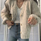 Simple V-neck knitted sweater coat  153