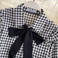 Cute black plaid top  372