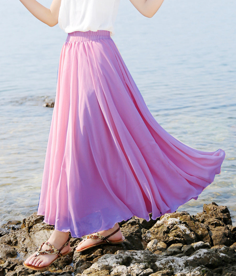 Stylish A line chiffon skirt women's skirt  3510