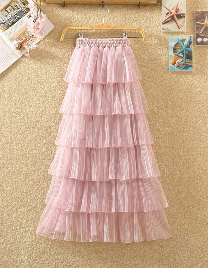 Cute A line tulle skirt  3501