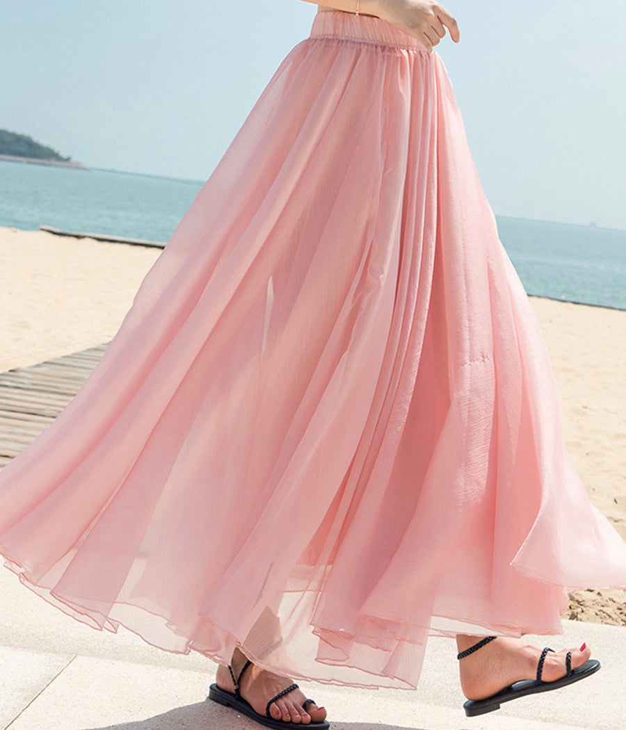 Stylish A line chiffon skirt women's skirt  3509
