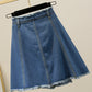 Cute A line denim skirt  3516