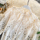 Retro hollow lace tops  374