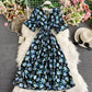 Cute v neck floral dress fashion dress  483