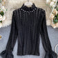 Cute turtleneck lace top  373