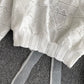 Cute white hollow top  375
