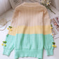 Lovely flowers long sleeve sweater  083
