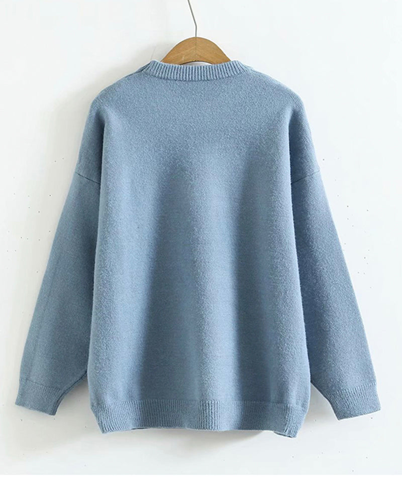 Pullover Langarm Herz Pullover 097