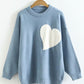 Pullover Langarm Herz Pullover 097