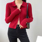 Fashionable zipper long sleeve sweater short cardigan sweater  115