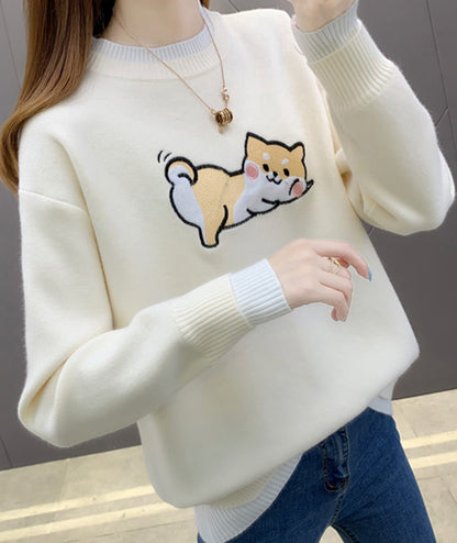 Cute cat long sleeve sweater  094