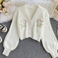 Cute loose sequin sweater short sweater  100