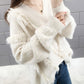 Sweet tassel v-neck sweater long sleeve sweater  120
