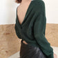 Stylish v neck long sleeve sweater  118