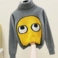Cute big eyes sweater turtleneck sweater  096