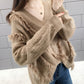 Sweet tassel v-neck sweater long sleeve sweater  120