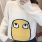 Cute big eyes sweater turtleneck sweater  096