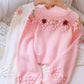 Sweet flowers long sleeve sweater  082