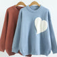 Pullover Langarm Herz Pullover 097
