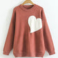 Pullover Langarm Herz Pullover 097