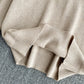 Pullover einfacher V-Ausschnitt Langarm-Pullover 090