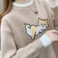 Cute cat long sleeve sweater  094