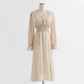 Long sleeved chiffon skirt Floral Dress  2158