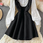 French retro girl bow dress  3002