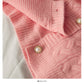 Low neck single breasted cardigan twist loose knit  1776