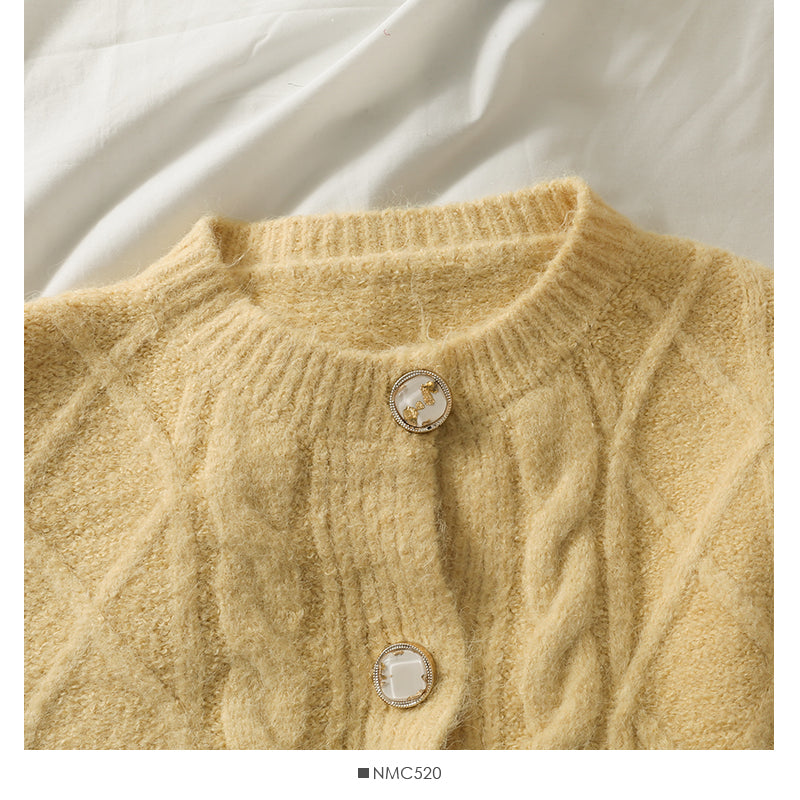 Pullover Damen Herbstkleidung sind locker und dünn mit Hanfmuster 1771