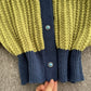 Vintage lazy sweater, single-breasted, loose, versatile, long-sleeve cardigan  1387