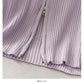 Personalized double zipper tight vertical stripe long sleeve knit  1777