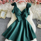 Cute A line backless short dress  1323