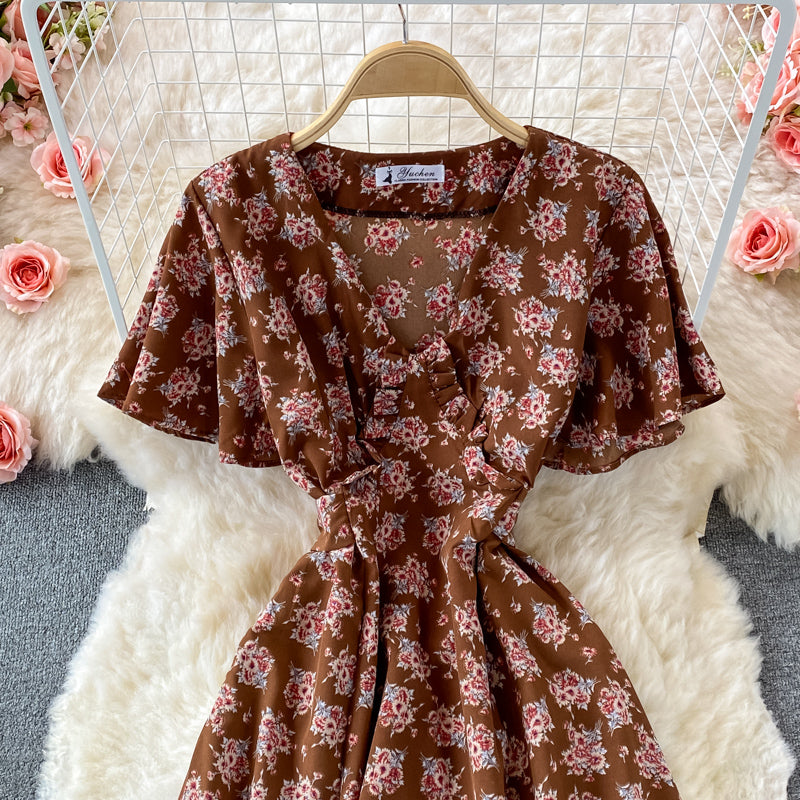 Retro waist, slim temperament, elegant long skirt  3073